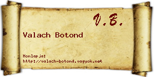 Valach Botond névjegykártya